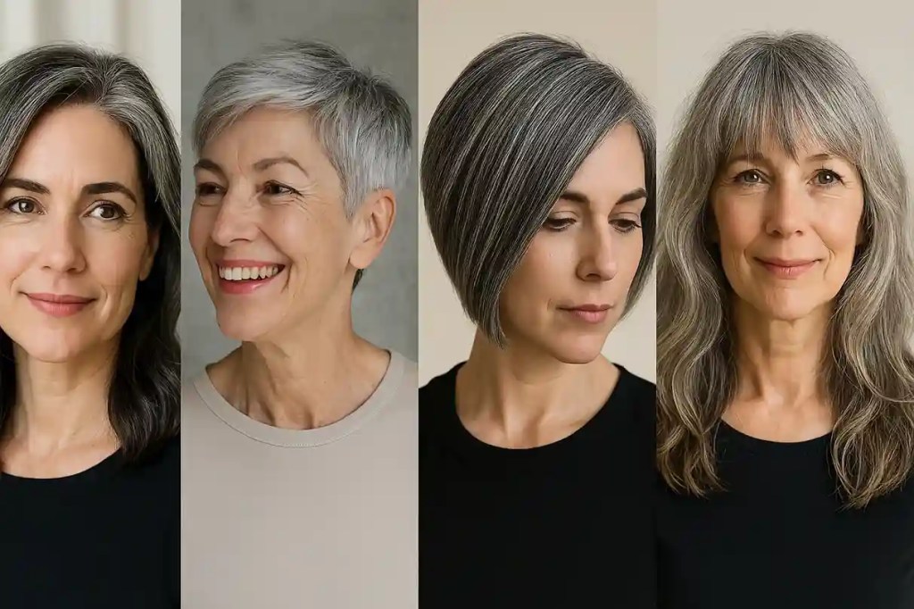 Cabelos grisalhos 5 cortes femininos que rejuvenescem