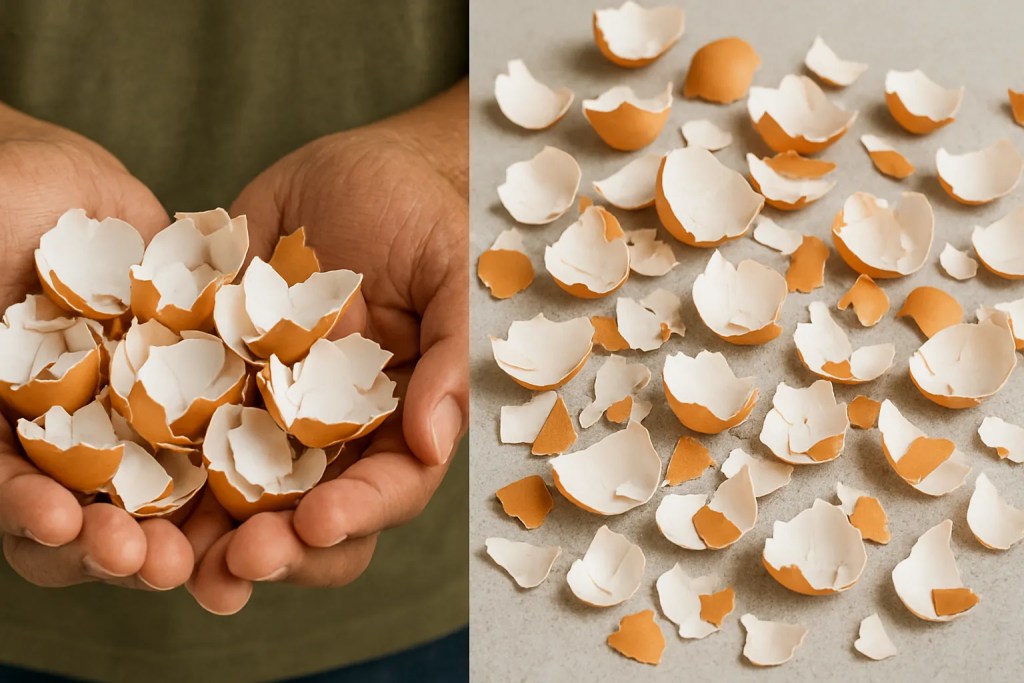 O truque com casca de ovo