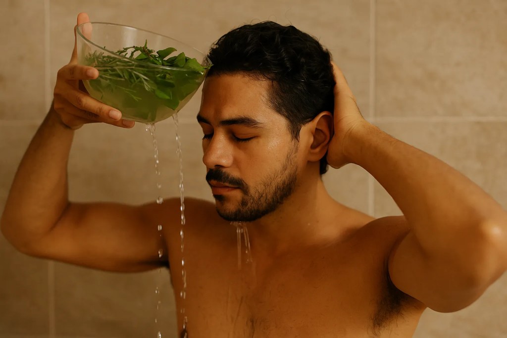 Esse banho de descarrego fez meu dia ficar leve depois de um sonho estranho