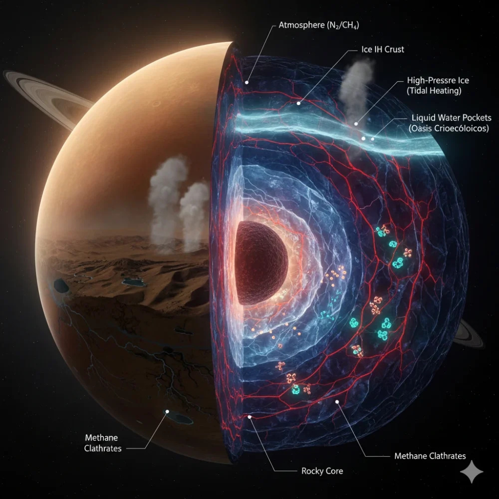 Nova Descoberta: Lua Titã não possui oceano de água