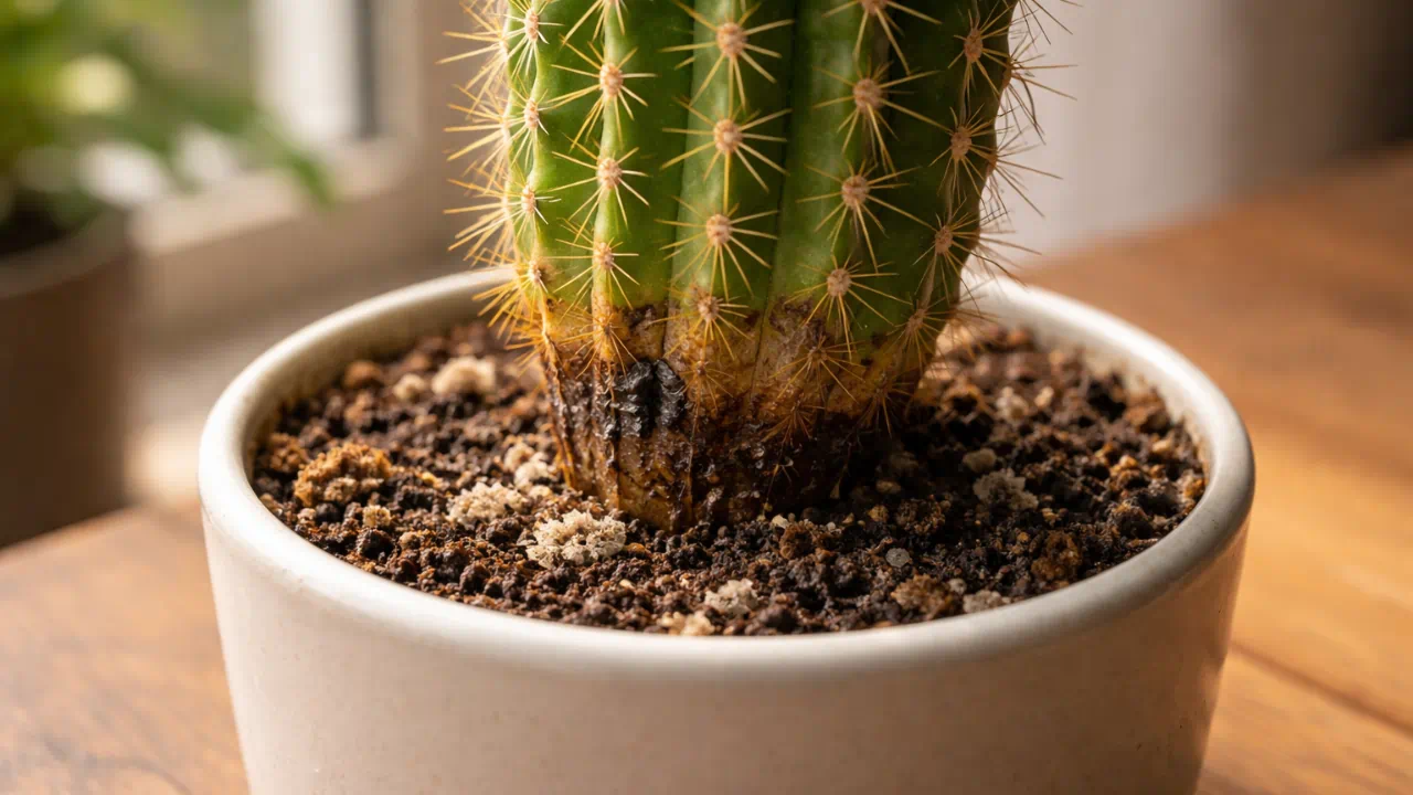 4 sinais visíveis de que seu cacto está recebendo água em excesso mesmo sem murchar