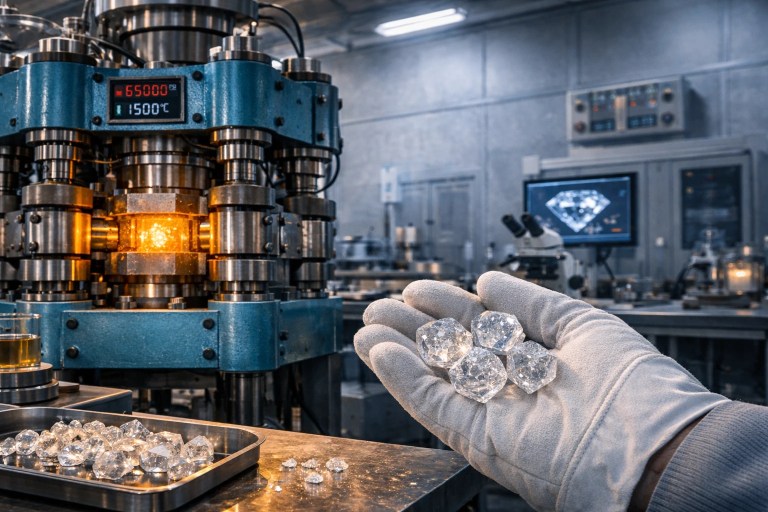Diamantes cultivados em laboratório reduzem custo
