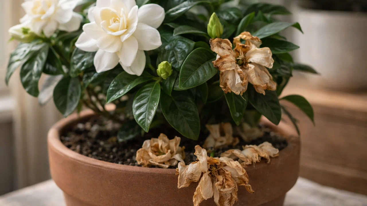 Gardênia: 2 variações bruscas de água que fazem as flores despencarem em poucos dias