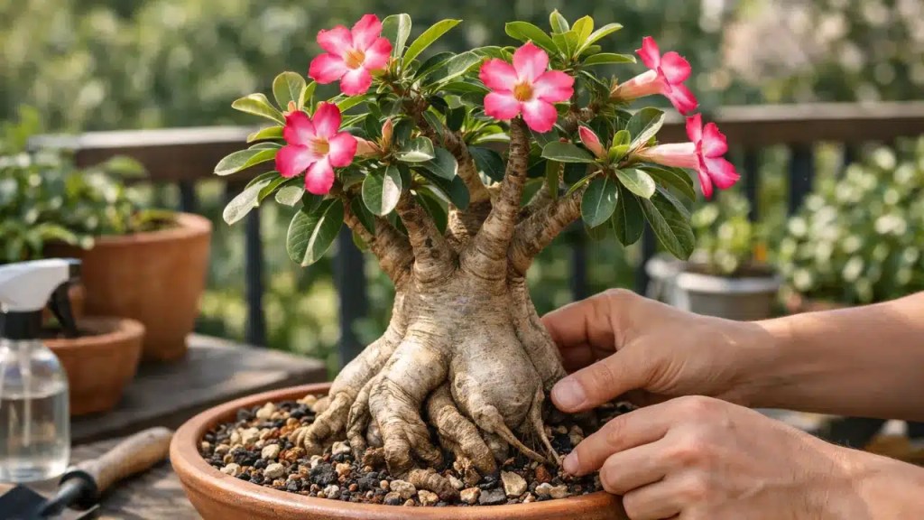 4 sinais na rosa do deserto que mostram claramente que a planta está prestes a florescer