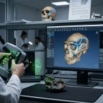 A nova face da pré-história via reconstrução digital de fósseis.