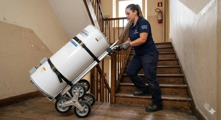 O segredo do carrinho de mão para subir escadas revelado