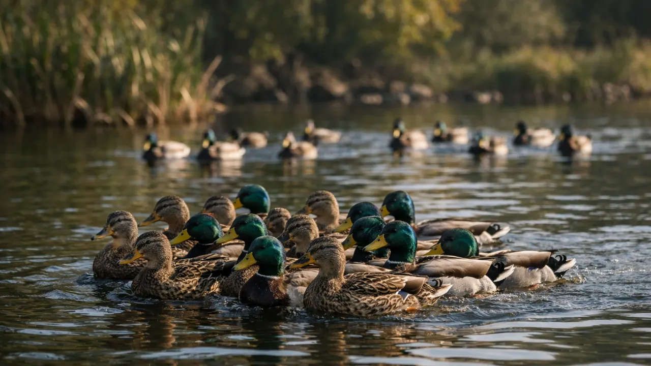 Por que patos se agrupam e se movem juntos de uma hora para outra e o que isso significa