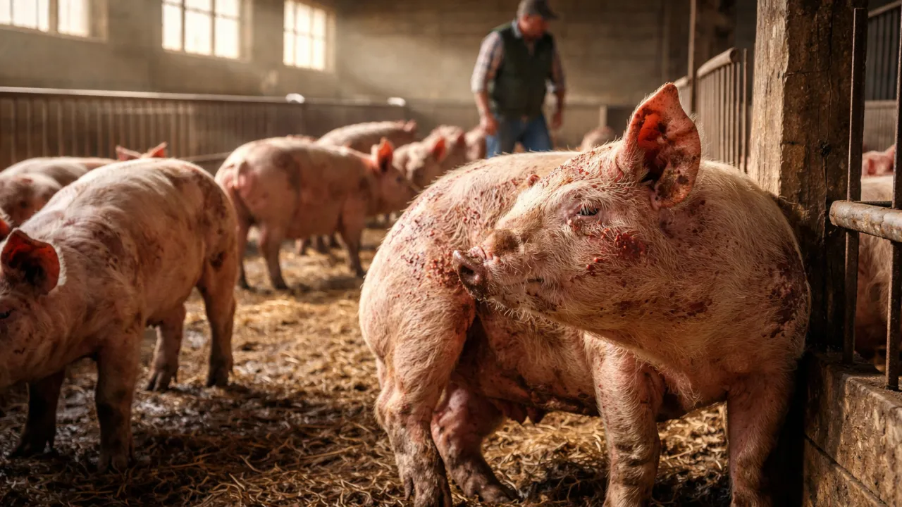 Sarna suína: por que ela se espalha rápido no chiqueiro e como controlar cedo