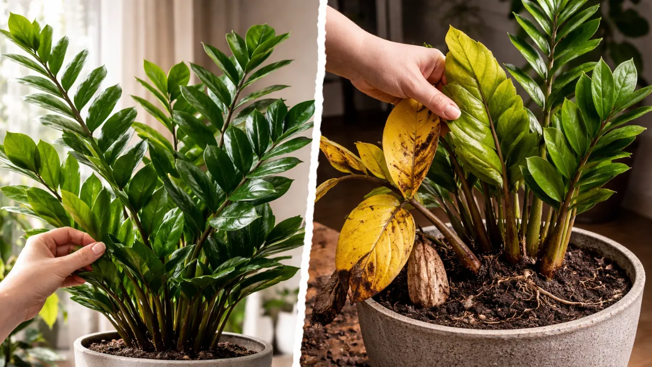 Zamioculca: 4 erros comuns que travam o crescimento e podem matar a planta lentamente