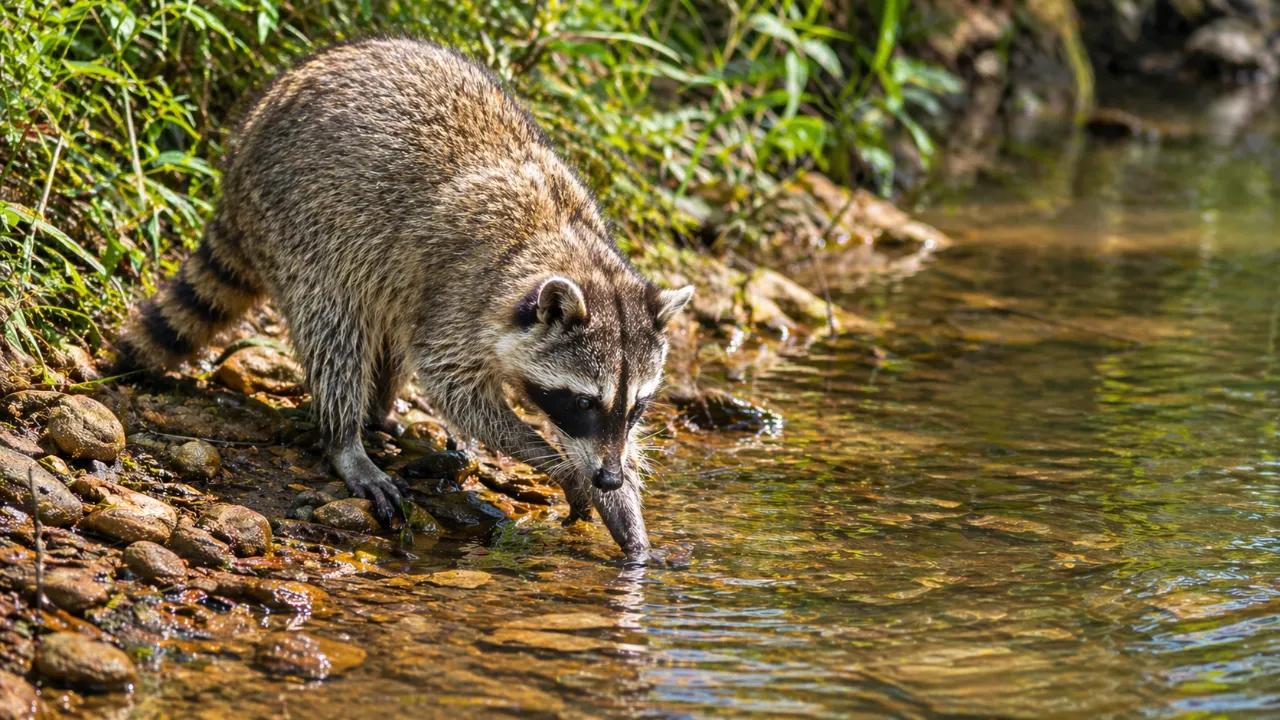 Mão-pelada deixa rastros curiosos por onde passa: 3 hábitos que explicam sua presença perto da água