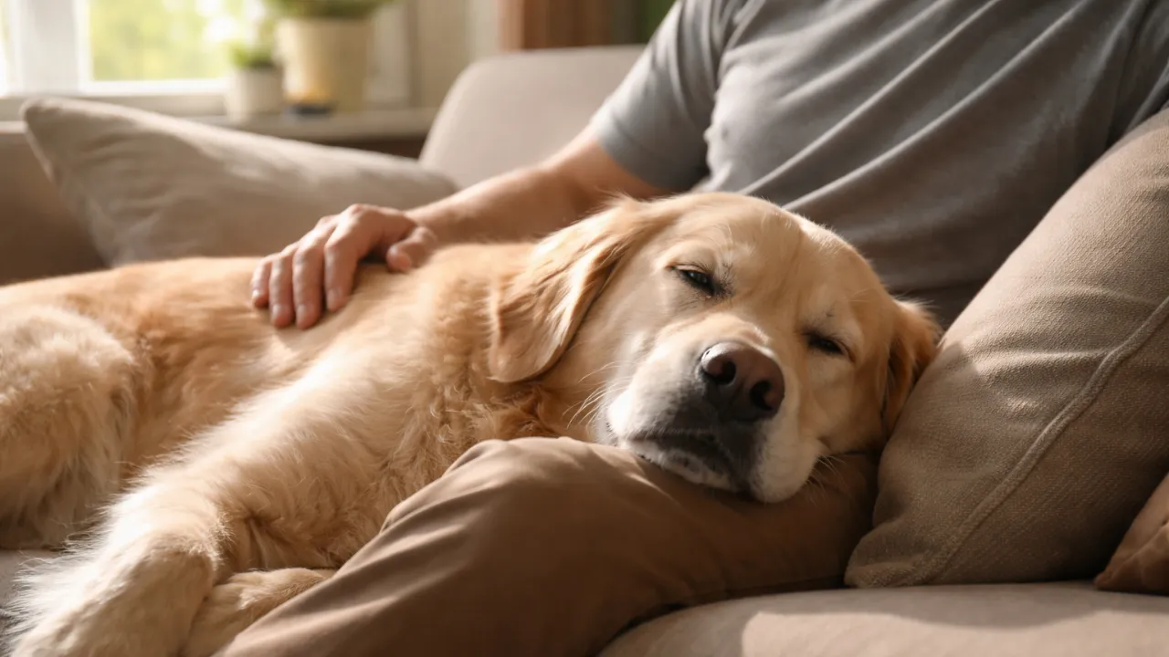 O que significa quando seu cachorro suspira fundo enquanto está deitado perto de você