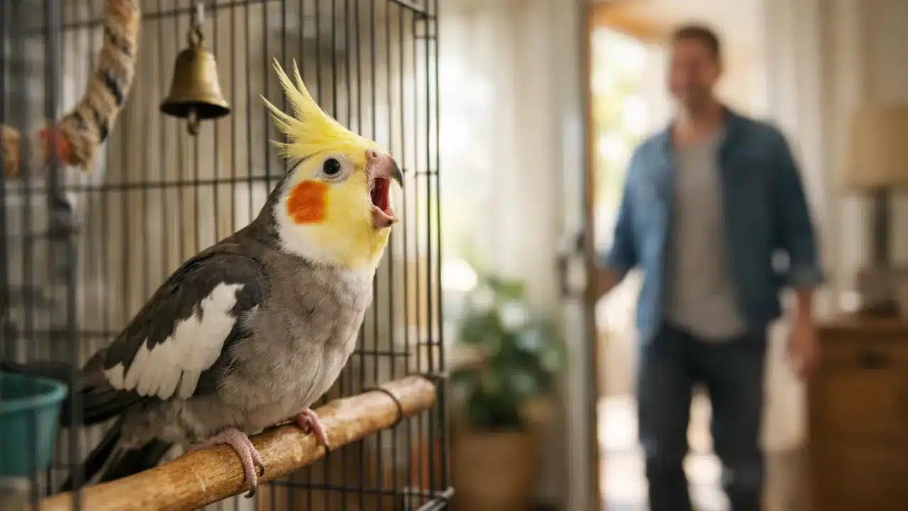 Por que algumas calopsitas começam a vocalizar mais quando determinadas pessoas entram no ambiente