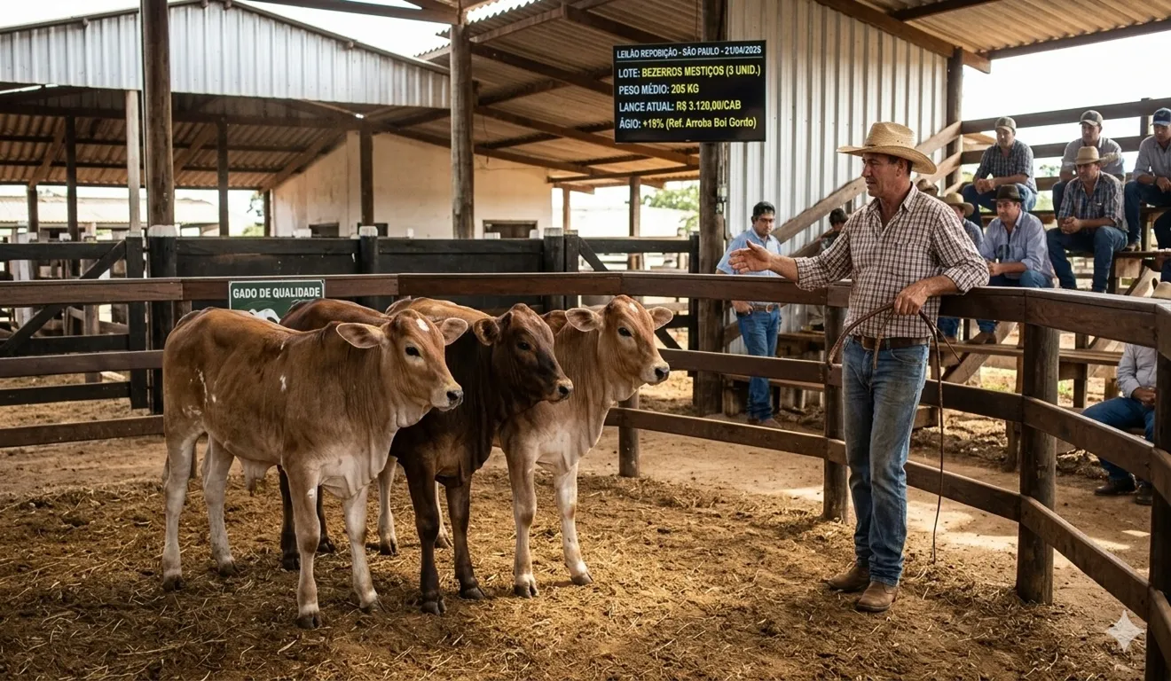 Preço do bezerro macho mestiço de reposição