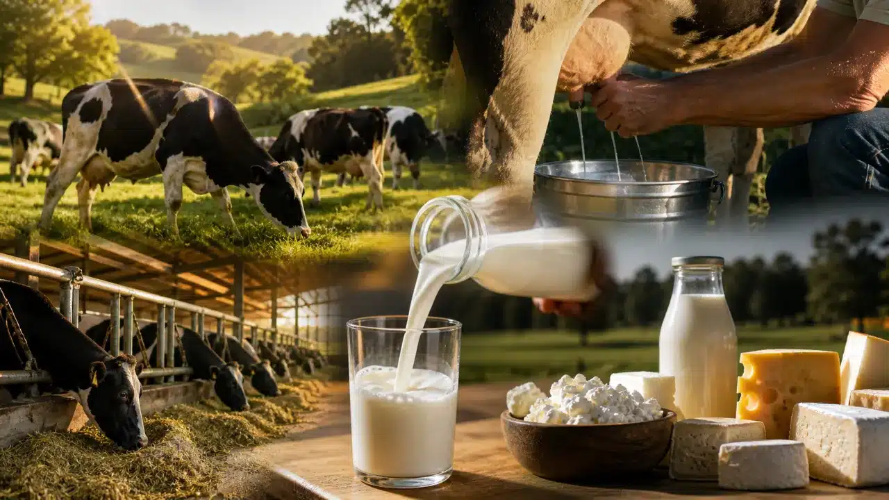 Dieta altera o leite de vaca: até 40% de variação no sabor muda textura, aroma e valor do produto final — e poucos consumidores percebem o impacto direto no que bebem