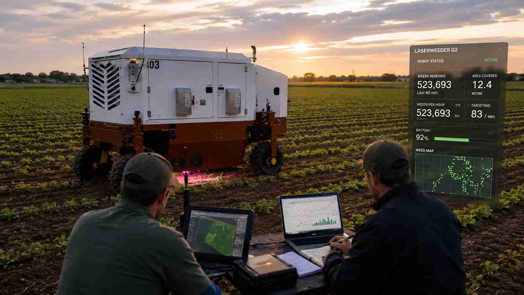 Capina tecnológica: LaserWeeder usa feixes de luz para eliminar ervas daninhas uma a uma e mostra como a agricultura está entrando em uma nova fase de precisão