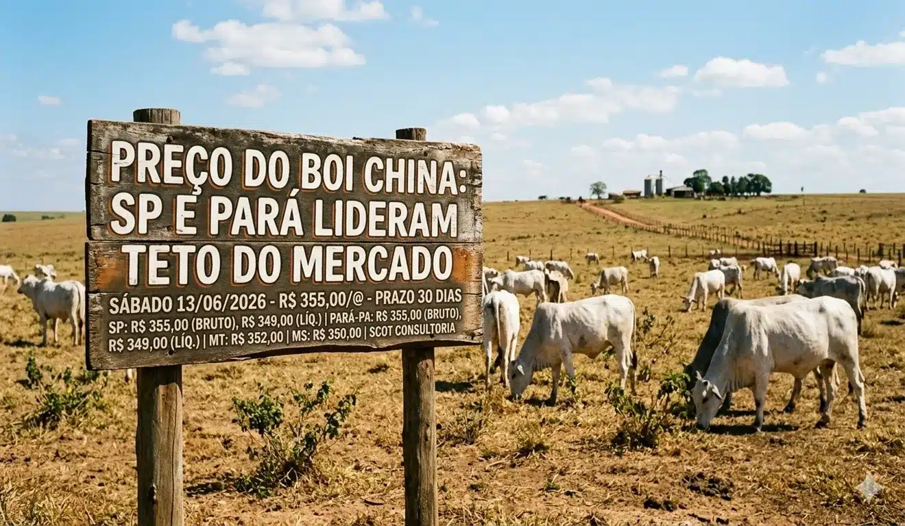 Preço do Boi China: SP e Pará lideram teto do mercado