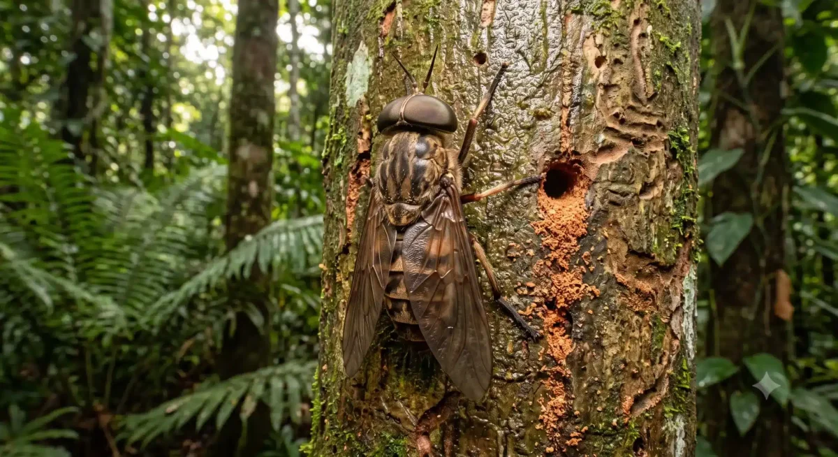 Mosca da madeira ameaça madeira e gera prejuízo na floresta