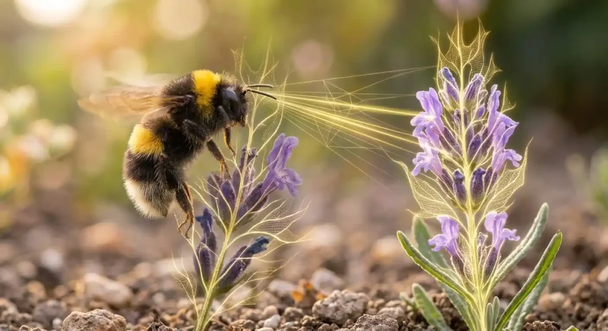 Como as mamangavas usam campos elétricos para saber se uma flor já foi visitada