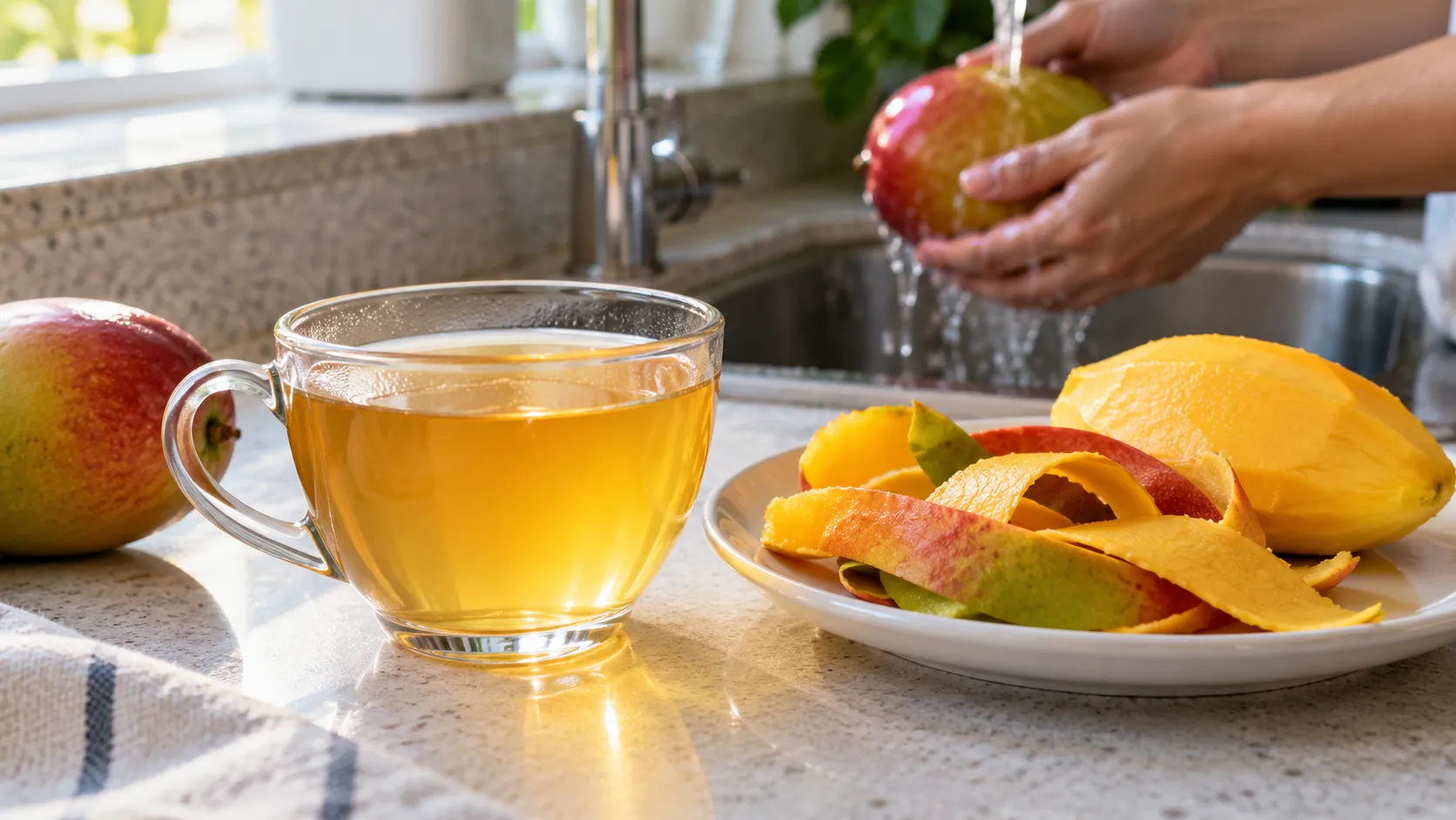 Para que serve o chá de casca de manga: 3 motivos para reaproveitar a fruta e o cuidado indispensável antes de preparar a bebida