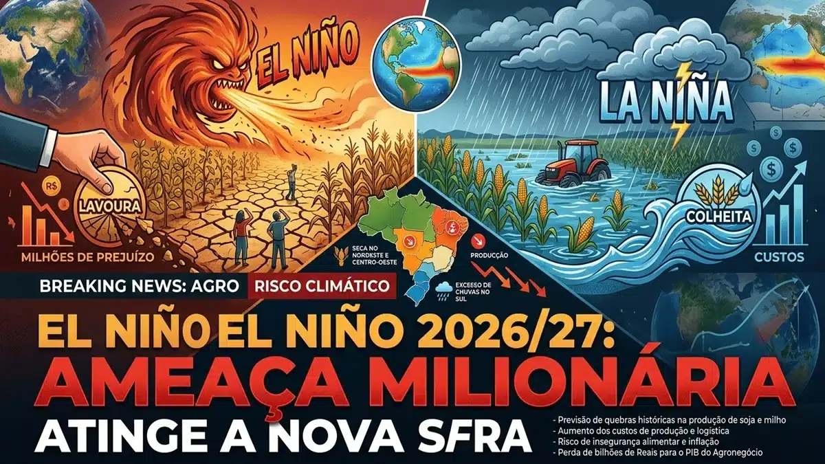 El Niño 2026/27: Ameaça milionária atinge a nova safra